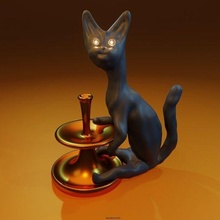gatito fuente Arte decoración escultura juguete esculturas 3d print model - Mito3D