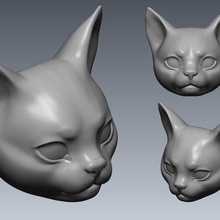 kedi yavrusu baş 3dprint hayvan memeli Yavru Evcil Hayvan 3dprinting Şirin heykel cat3d doğa karikatür komik hayvanat bahçesi oyunlar oyuncaklar Sanat heykeller 3d print model - Mito3D