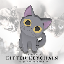 kitten keychain 3d print model - Mito3D
