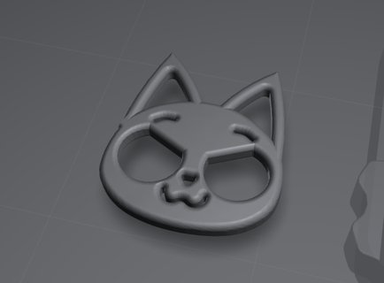 gatito medio llave anillos self defense animal gato 3d print model - Mito3D