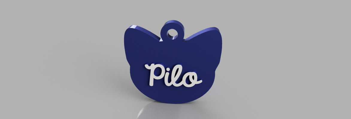 chaton colliers personnalisable bijoux animal compagnie collier chats 3d print model - Mito3D