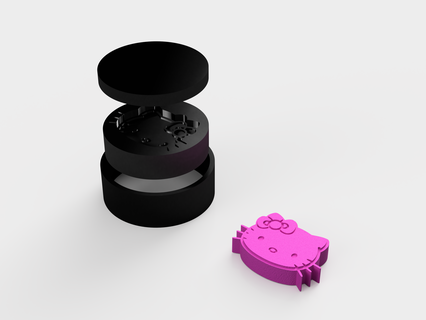 gatinha banho bombear mofo sólido xampu 3d print model - Mito3D