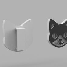 gatito cinturón hebilla Moda gato accesorios 3d print model - Mito3D
