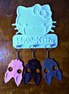 kitty bundle hellokitty sanrio keychain organizer bookmarkerkey ring cute mask 3d print model - Mito3D