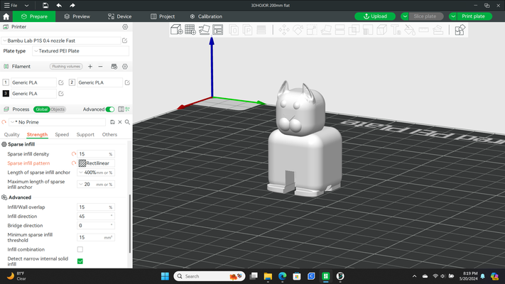 minou chat animal 3d print model - Mito3D