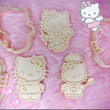 kitty cookie cutters seal outline 3d print model - Mito3D