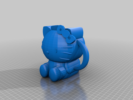 kitty cup holder food drink 3d print model - Mito3D