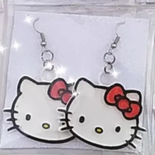 kitty earrings 3d print model - Mito3D