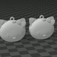 kitty earrings various pending 3d print model - Mito3D
