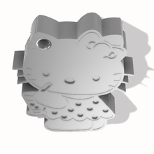 gatito llave anillo 3d print model - Mito3D