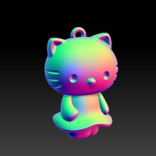 kitty pendant 2 jewelry 3d print model - Mito3D