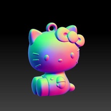 kitty pendant 3 jewelry 3d print model - Mito3D