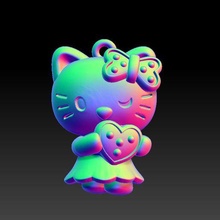 kitty pendant 4 fashion 3d print model - Mito3D