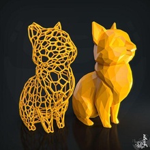Yavru kedi poli + Voronoi model 3d print model - Mito3D