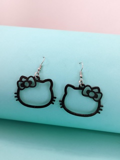 kitty ring earring hoops sanrio kawai cute adorable earrings 3d print model - Mito3D