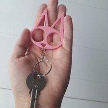 kitty self-defense keychain jewelry key ring cat knuckles women 3d print model - Mito3D
