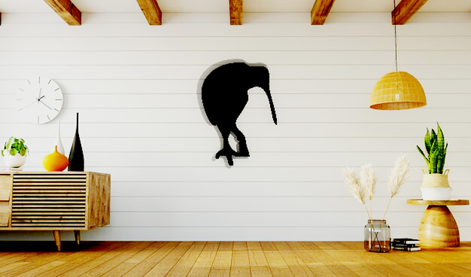 kiwi oiseau mur art 3d print model - Mito3D