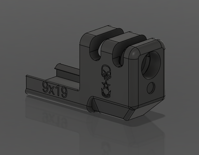 kjw glock 19 airsoft compensador jogos kj 3d print model - Mito3D