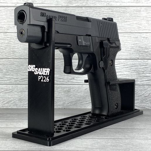 kjw hk3p standard sig sauer p226 rail version gun display stand airsoft 3D print model - Mito3D
