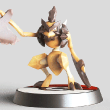 kleavor ventilador arte pok seg estatueta pokemon legendas arceus 3d print model - Mito3D