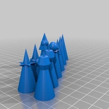klin zha complete set chess klingon games 3d print model - Mito3D