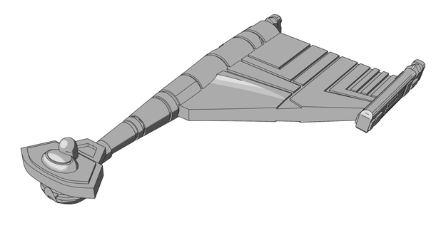 klingon d-11 one wing dath d'lan destroyer empire star trek starmada full thrust 3d print model - Mito3D