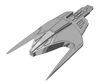 klingon 3 Kalath canonnière romulien étoile Empire randonnée starmada pleine poussée 3d print model - Mito3D