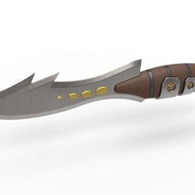 klingon faca Estrela caminhada empreendimento tv Series jornada Estrelas punhal lâmina corpo cosplay suporte réplica brinquedo impressão imprimível 3d print model - Mito3D