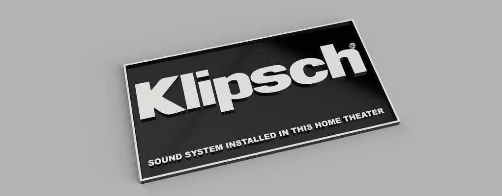 klipsch wall decor plate home home cinema sound 3d print model - Mito3D