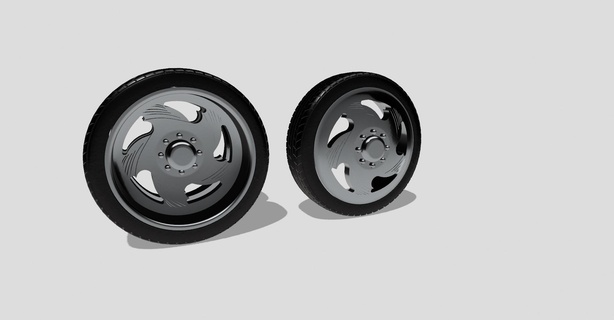 kmc relic dually wheels wheels dually chevy kmc relic krew kut custom tires silverado c3500 revell amt  3d print model - Mito3D