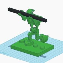 arrodillado batalla droide bolígrafo soporte wacom huion Arte dibujo herramienta estrella guerras 3d print model - Mito3D