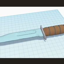 cuchillo 3 partes juego letra abrelatas juguete 3d print model - Mito3D