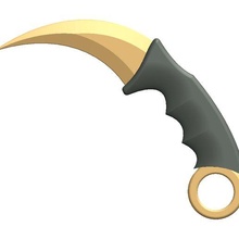 knife karambit csgo couteau game gaming 3d print model - Mito3D