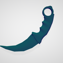 knife karambit tool fan art toy low poly videogame tools 3d print model - Mito3D