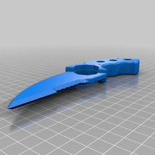 knife serrated blade props 3d print model - Mito3D