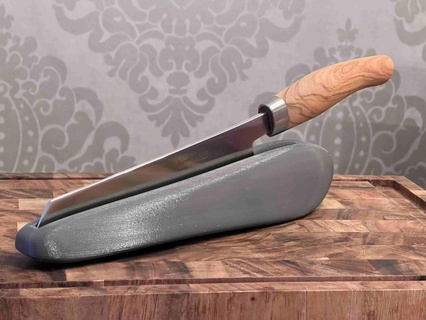 coltello In piedi non sorridere anima chef 180 cuoco blocco coltelli 3d print model - Mito3D