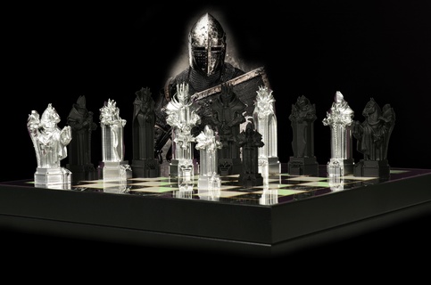 knight - crusader v2 chess set 6 pieces game stl board paladin 3d print model - Mito3D