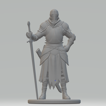 knight armor stl art warrior sword statuette toy 3d print model - Mito3D