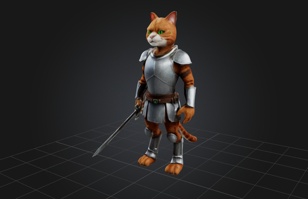 knight cat game 3d print model - Mito3D