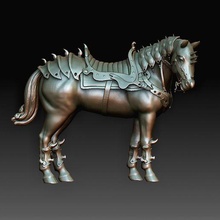 Chevalier cheval art animaux statue jouet haute poly créatures 3d print model - Mito3D