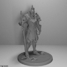 knight miniature 3d print model art sci-fi guardian warrior toys video game anime guts character armor honor sward arthur middle ages figure fantasy witcher warcraft printable statue sculpture creality fdm zbrush highpoly 3dprint 3d print model - Mito3D