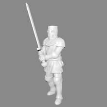 knight miniature art people warhammer wargame tabletop kings war human dnd boardgame 3d print model - Mito3D