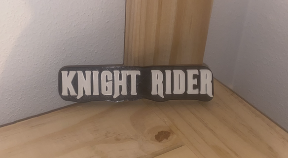 knight rider logo kit car fantastic 3d print model - Mito3D