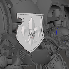 knight shield variant game 40k warhammer imperial chaplain grimdark space marine 3d print model - Mito3D