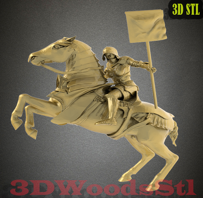 cavaleiro stl 3d modelo alívio parede decoração cnc roteador gravador artcam aspirar arquivos arte marcenaria digital resina filamento madeira escultura esculpir criador arquivo 3d print model - Mito3D