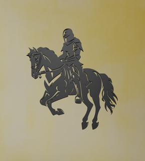 Caballero pared Arte láser corte mural obra arte medieval armadura guerrero caballería espada proteger historia batalla noble silueta 2d diseño 3d print model - Mito3D