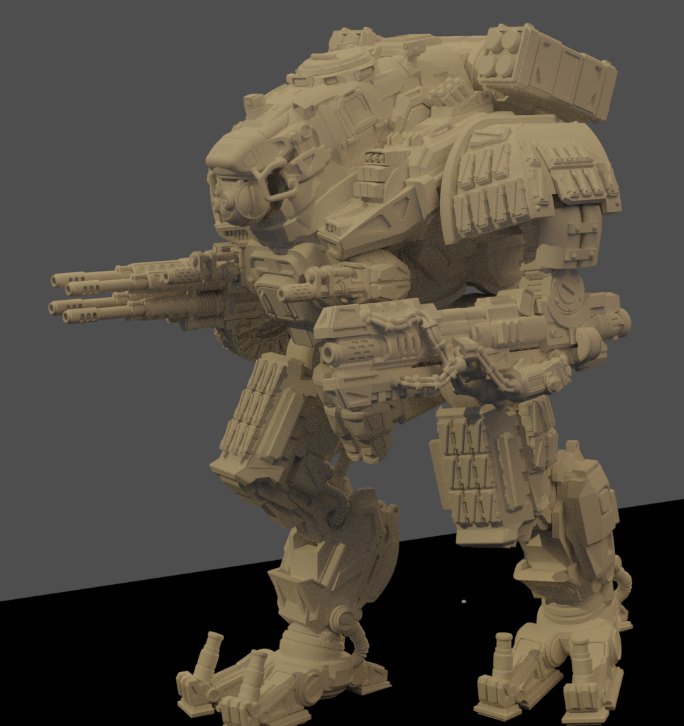 knightfall bobcat mechwarrior mech armoured robot imperial knight titan fall titanfall games toys board  3D print model - Mito3D