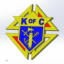 i cavalieri di colombo logo art badge kofc 3d print model - Mito3D