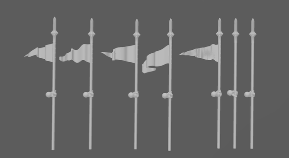 şövalyeler monte kale koruma teklifler bayraklar Minas Tirith Kral yüzükler lotr mesbg gondor 3d print model - Mito3D