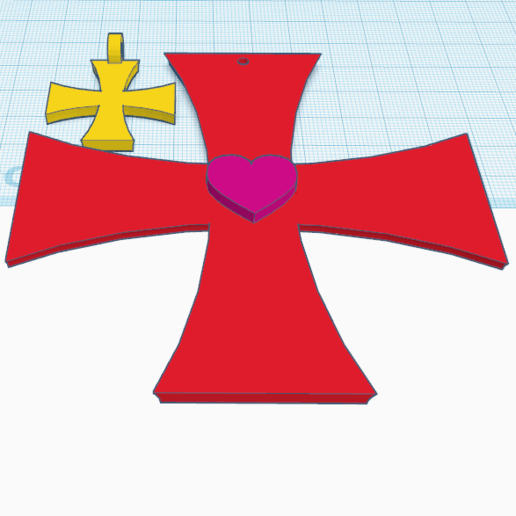 les chevaliers de la croix des templiers art symbole pendentif joyau religion chretien christiannism 3D print model - Mito3D